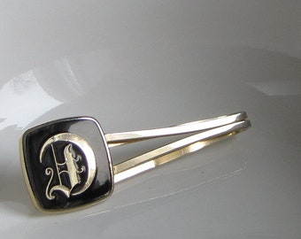 Tie Bar Gold Toned Vintage Men’s Jewelry and Accessories Monogrammed D