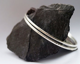 Sterling Silver Bangle Pair ~ simple, modern, stacking, wedding, bridesmaids