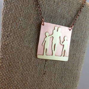 Mama's Boys, Mama's Boy, Mom Jewelry, My Three Sons, All boys, Mother's Jewelry, Mother's Necklace, Copper Jewelry, Metalwork Jewelry