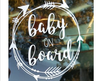 FREE SHIPPING Baby on board decal /Baby on board sticker / Twins on board / Kids on board / Popular car decal / Baby shower gift