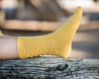 Diamond in the Rough Socks--Pattern Only