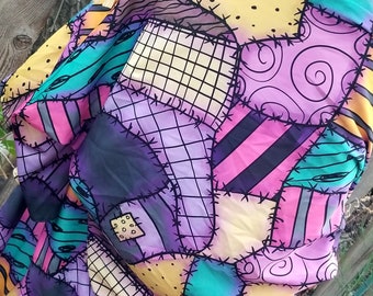 Sally Nightmare Before Christmas Kimono, Patchwork Fabric, Performance Fabric.