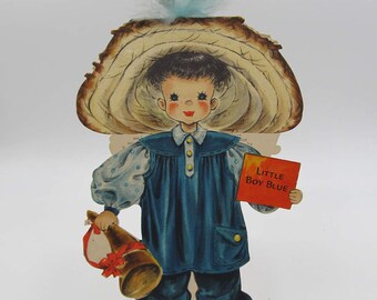Vintage Hallmark Paper Doll Card Unused, Hallmark Land of Make Believe Dolls, No. 8 Little Boy Blue, Hallmark Collectors Paper Doll