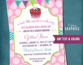 Chevron Nautical Baby Shower or Birthday Invite by Tipsy