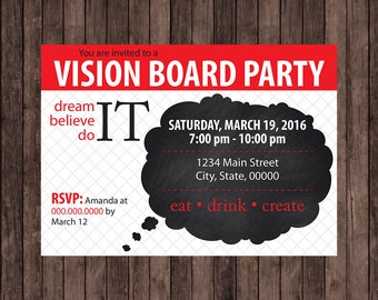 Vision board invite | Etsy