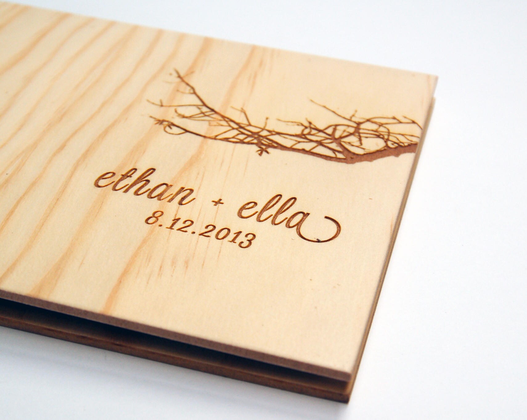 Australian Boab Wedding Guest Book Wood Guestbook Small