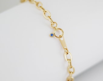 Quality Japan Solid 18K Yellow Gold Bracelet,18cm/7inch,AU750,Thick Flat Oval Link Charm Bracelet Bangle,Lightweight Luxury Custom Jewelry