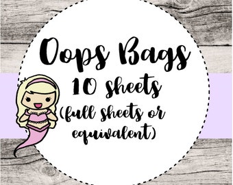 Oopsie Bag 10 sheets | planner stickers, misfit stickers, kawaii stickers, functional,