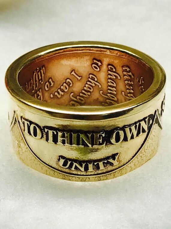 Most Common Dark Bronze AA Medallion Recovery Ring