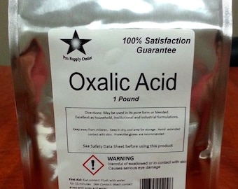 Oxalic Acid 99.6% Dihydrate Wood Bleach Rust Remover 1-5 Lb Choose Your Size