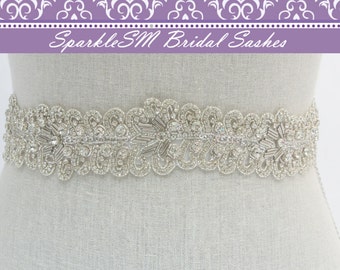 Bridal Sash, Wedding Sash, Bridal Belt, Crystal Sash, Rhinestone Sash, Jeweled Belt, Wedding Gown Belt, Crystal Bridal Belt, Rhinestone Belt
