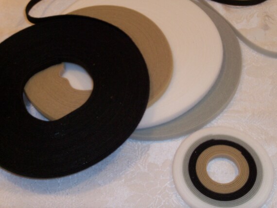 EXTRA THiN VELCRO ® Brand Hook and Loop / 5 Yards Neutral Colors Ultra-Thin, Low Profile VELCRO ® Brand Closure for Doll Clothes