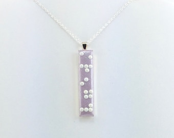 Skinny Braille Necklace - Vertical Pendant - Your Name in Braille - Personalized Necklace - MADE to ORDER