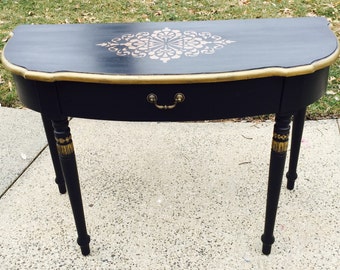 Sold-Half moon Entryway Foyer Table