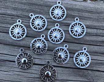 Sun Charm lot, 10 pieces (women's ritual, red tent, ceremony, priestess, Amaterasu, sun goddess)