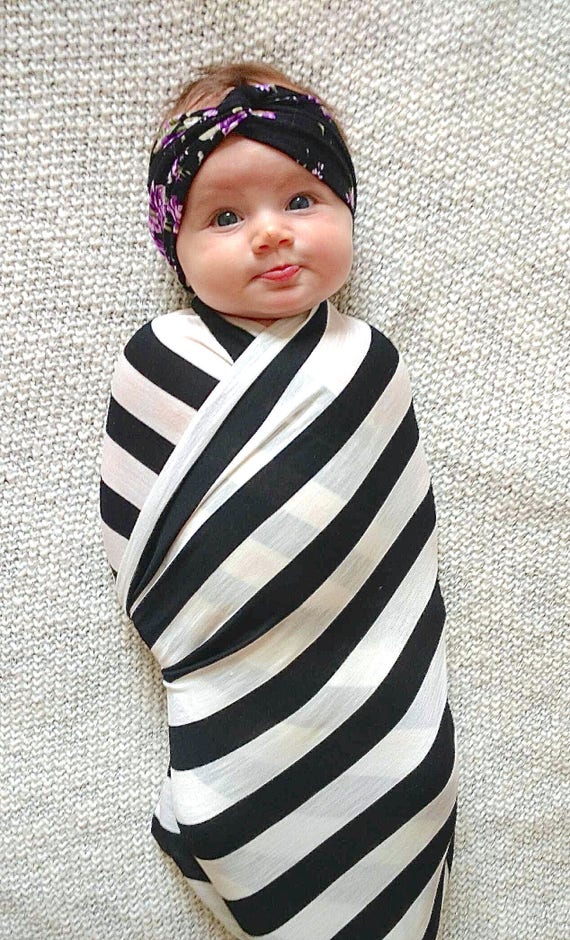 Items similar to Newborn Swaddling Blanket on Etsy