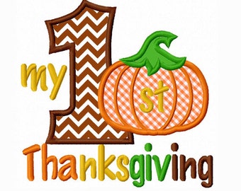 My 1st Thanksgiving Applique Machine Embroidery Design NO:0197