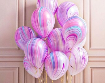 Unicorn Balloons, Baby Shower, Unicorn Party, Birthday Party, Pastel Balloons, Marble Balloons, Party Supplies, Wedding Decorations