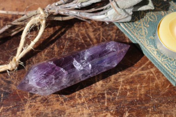 XL Double Terminated Dark Purple Uruguayan Amethyst Point