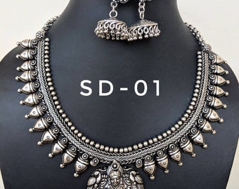 Indian jewelry,Temple jewellery, oxidised handmade jewelry