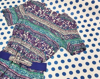 80's Southwestern Print Dress