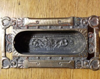 Gorgeous Victorian brass lock insert