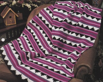 Sierra Sunrise, Annie's Attic Crochet Quilt & Afghan Pattern Club Leaflet 15-1-04