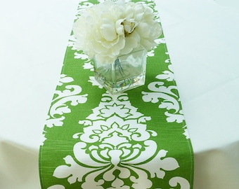 Green Home Decor, Table Runner for Wedding Party, Wedding Linen Table Decorations, Green Table Decor, Green Kitchen Decor, Wedding Gift