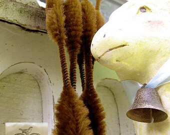 Brown Bumpy Chenille Pipe Cleaner Stems