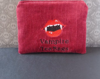 Vampire Teabags Pouch - Tampon Pouch - Vampire Teabags - Tampon Holder - Tampon Case - Toiletry Bag - Vampire Tea Bag - Sanitary Pad Holder