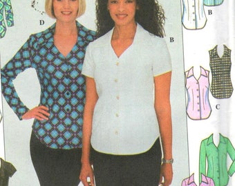 SIMPLICITY 8189, Sz 18-22/Bust 40-44". Summer Sleeveless Blouse, Ladies Sweetheart neckline blouse with sleeves options, UC
