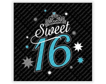 Download Sweet 16 svg | Etsy