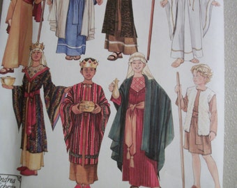 Simplicity 4797 Nativity Childrens Costumes (Sizes S, M, L 2-12)