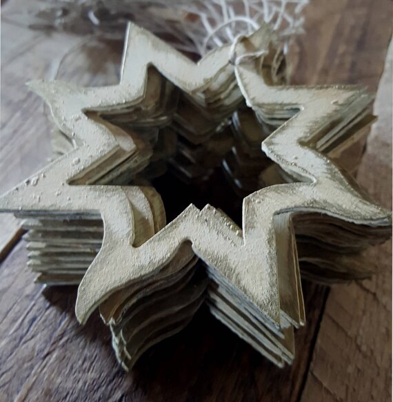 Christmas Ornament ~ Hand Painted Metal Star ~ Baby's 1st Christmas Tree Ornament, Hostess Gift, Stocking Stuffer, Mantel Decor, Decoration