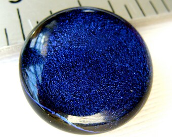Dichroic Fused Glass Cabochon 26 mm Gothic Purple Beauty