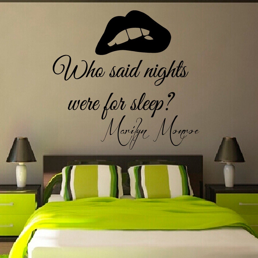 Wall Decals Marilyn Monroe Quote Who Said Nights Were For Wall Decals Marilyn Monroe Quote Who Said Nights Were For