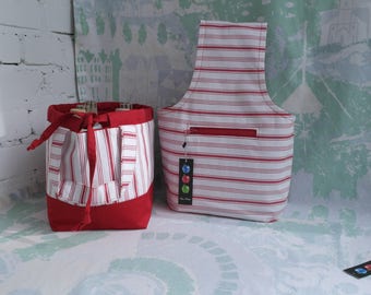 Set of 2 Sock project bag \ Knitting bag \ Knitting project bag \ Yarn project bag \ Knitters gift \ Crochet project bag \ Bag for knitting