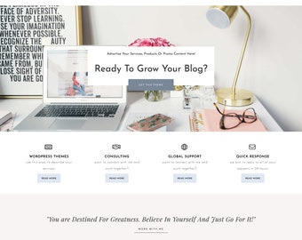 WordPress Theme "Girlboss" | Infopreneur Magazine Solopreneur Premade WordPress Design Ecommerce Woocommerse Website Shop
