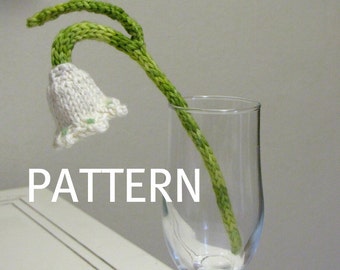 Snowdrop Flower Knitting Pattern, PDF, Instant Digital Download