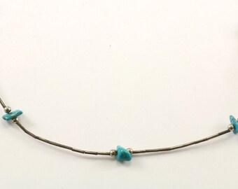 Vintage Navajo Turquoise Bracelet 925 Sterling BR 2231