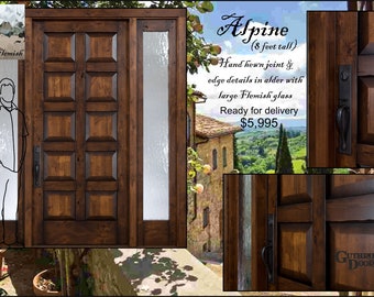 Alpine custom wood hand made entry door system