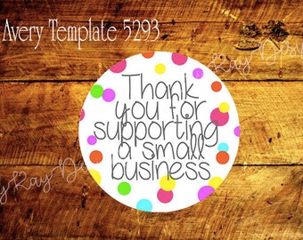 Thank You Label *Instant Download*