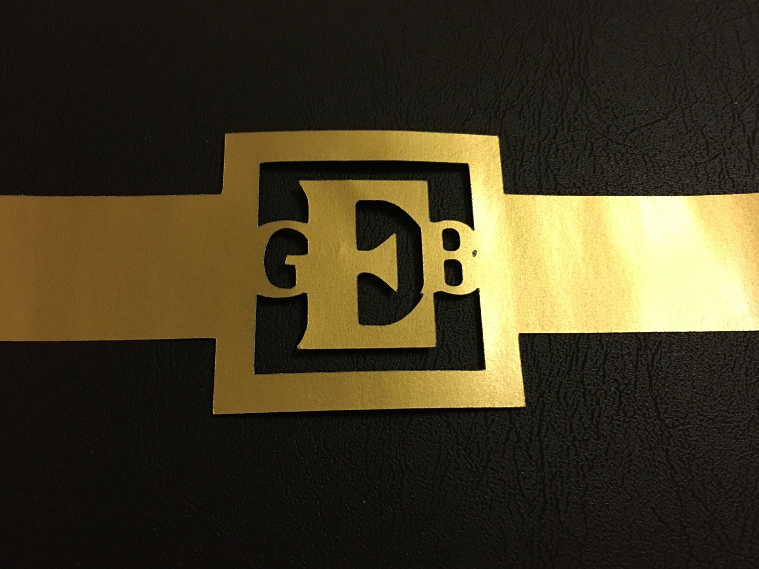 Gold Foil Monogram Belly Band