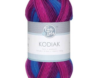 Berry Fair Isle Kodiak Space Dye Yarn Wool (Pre-Order)