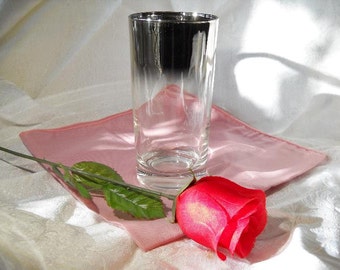 Queen's Lusterware Silver Ombre Dorothy Thorpe Style Highball Glassware