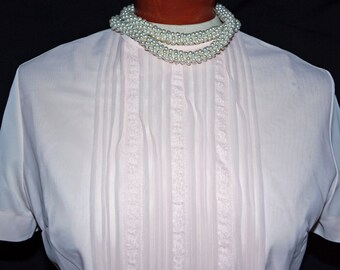 1950s Secretary Blouse Sz 10 Vintage Retro