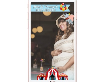 Circus Geofilter Dumbo Geofilter Baby Shower Fully Customizable Birthday