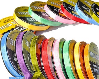 Hug Snug Seam Binding Pick Color A-G -100 yard spool 1/2" width -100% Woven-edge Rayon -Wash n Wear -Great for Scrapbook, Invitations, Cakes
