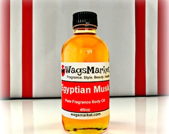 Egyptian Musk Oil, 4oz Bottle, 100% Pure and Thick Musk Fragrance Body Oil, Perfume Oil, FREE SHIPPING in US.