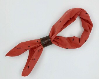 vintage leather bandana slide